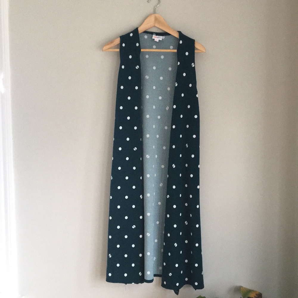 LulaRoe | Joy Vest Duster Small Polka Dot